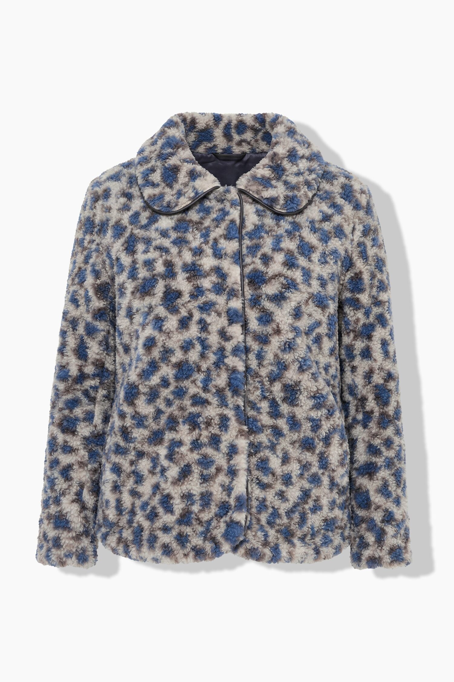 Μπουφάν fleece λεοπάρ με διακριτικές τσέπες