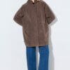 Μπουφάν fleece με καπιτονέ κουκούλα