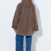 Μπουφάν fleece με καπιτονέ κουκούλα