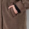 Μπουφάν fleece με καπιτονέ κουκούλα