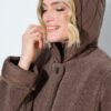 Μπουφάν fleece με καπιτονέ κουκούλα