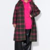 Παλτό oversized, καρό με πλήρη επένδυση