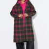 Παλτό oversized, καρό με πλήρη επένδυση