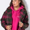 Παλτό oversized, καρό με πλήρη επένδυση