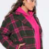 Παλτό oversized, καρό με πλήρη επένδυση