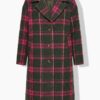 Παλτό oversized, καρό με πλήρη επένδυση
