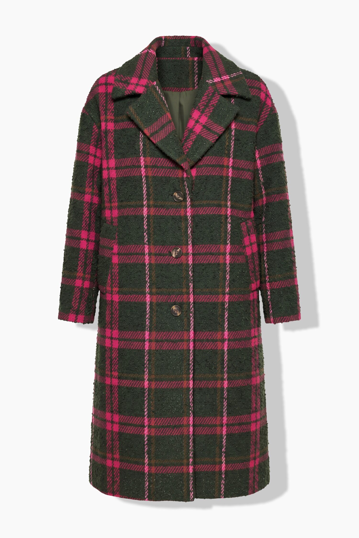 Παλτό oversized, καρό με πλήρη επένδυση