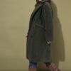 Παλτό oversized, teddy με διπλό κούμπωμα