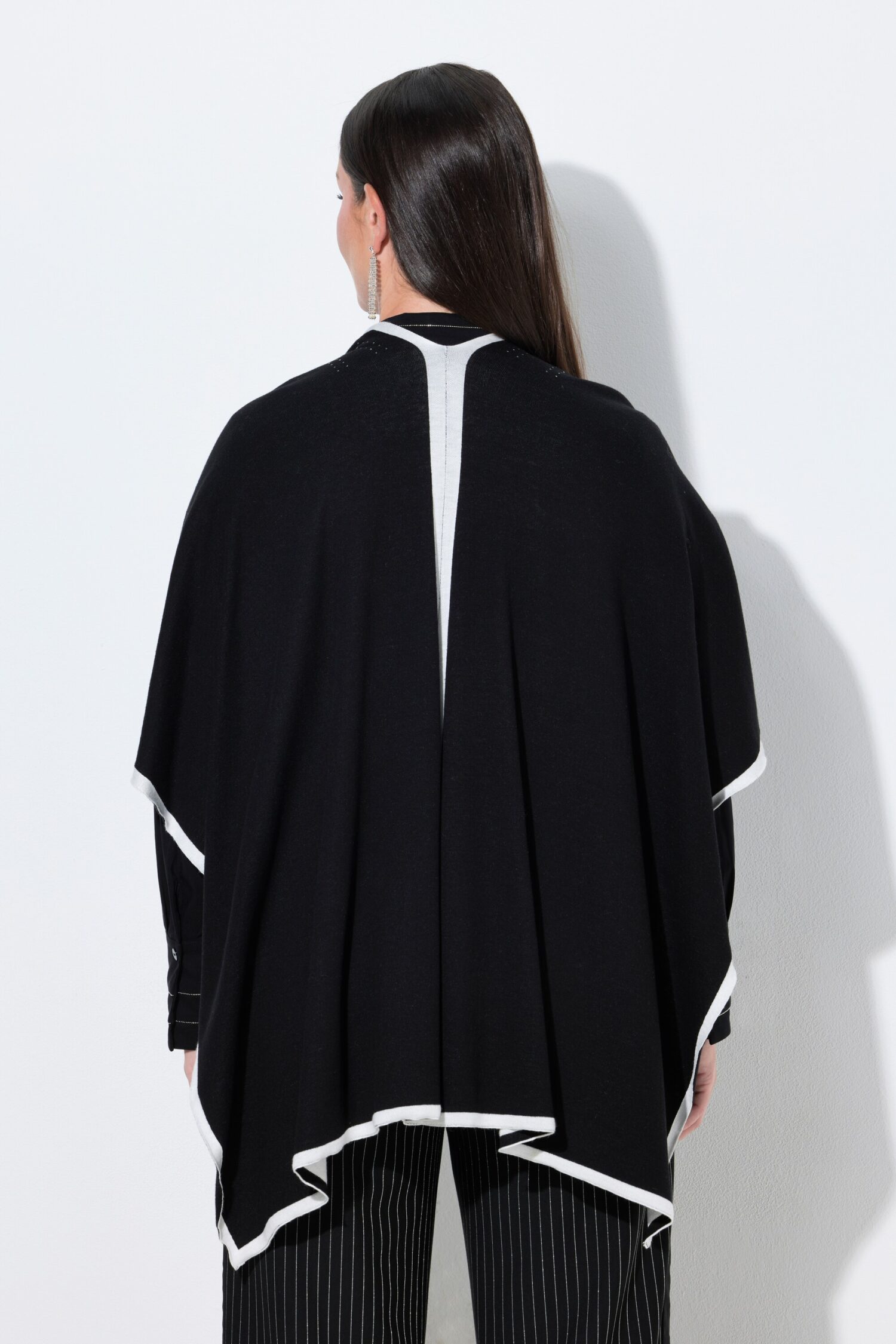 Πόντσο πλεκτό, oversized με στρας