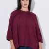 Πουκάμισο κρεπ oversized με μανίκια 3/4