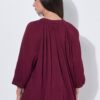 Πουκάμισο κρεπ oversized με μανίκια 3/4