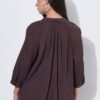 Πουκάμισο κρεπ oversized με μανίκια 3/4