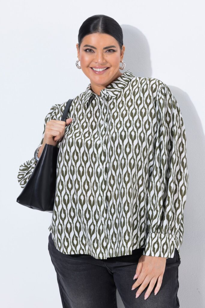 Πουκάμισο oversized με μοτίβο