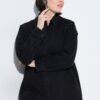 Πουκάμισο τζιν oversized με γιακά και στρας