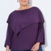 Πουλόβερ oversized με ασύμμετρο layer