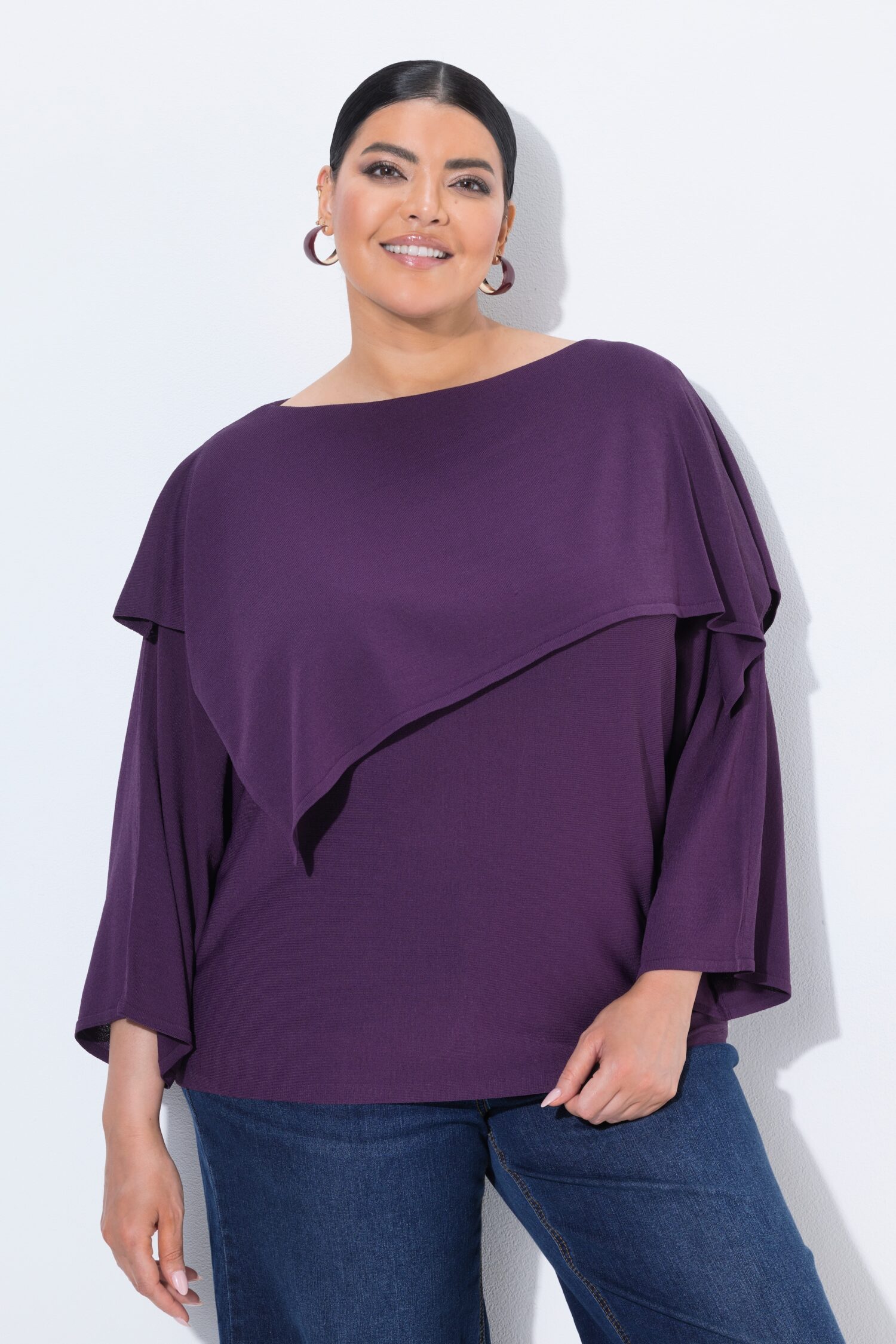 Πουλόβερ oversized με ασύμμετρο layer