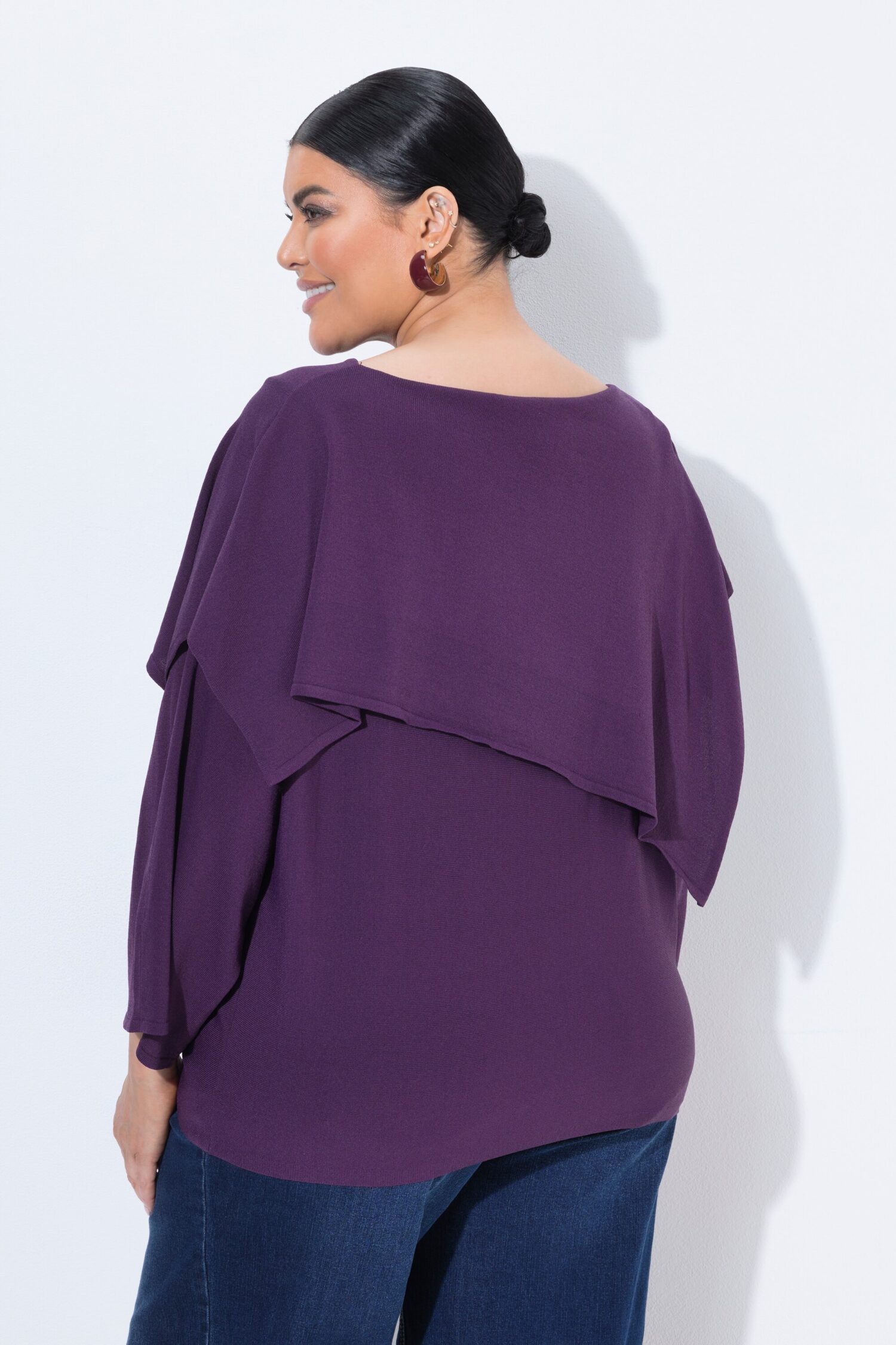 Πουλόβερ oversized με ασύμμετρο layer