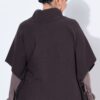 Πουλόβερ-πόντσο oversized με γιακά ζιβάγκο