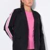 Σακάκι oversized με ρίγες στα μανίκια