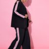 Σακάκι oversized με ρίγες στα μανίκια