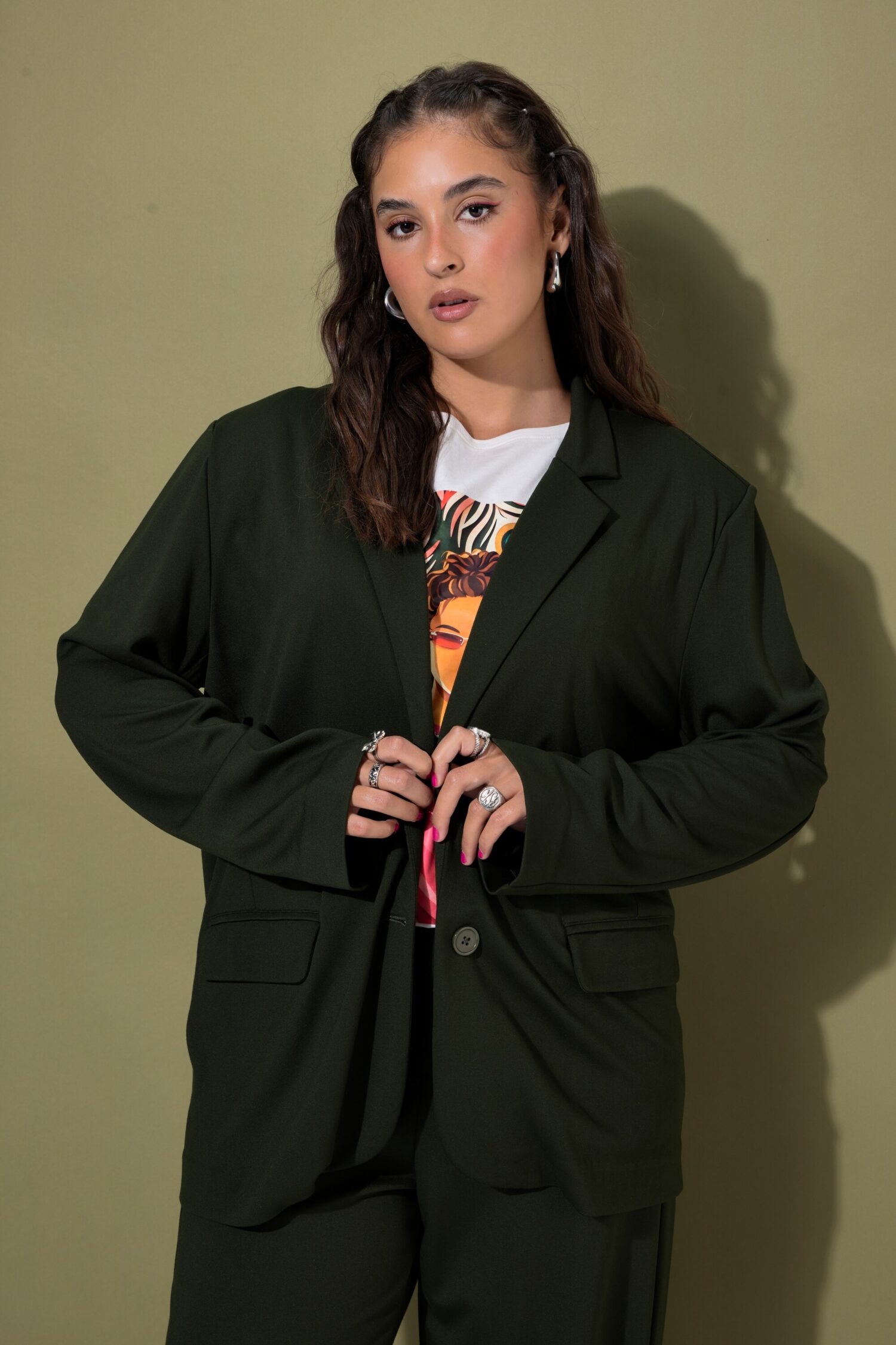 Σακάκι oversized, υψηλής ποιότητας με κουμπιά