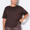 T-shirt αθλητικό oversized με κοντά μανίκια