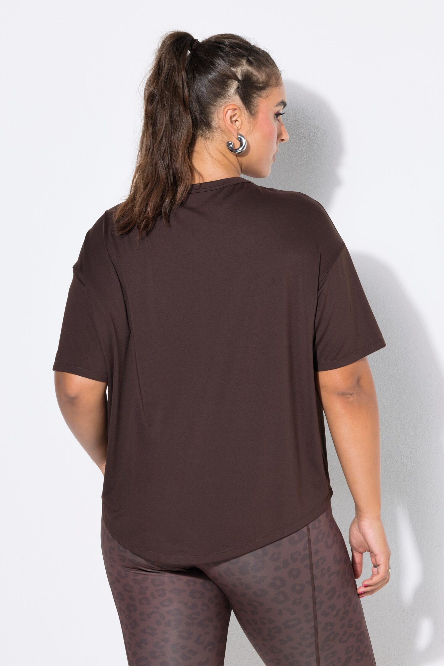 T-shirt αθλητικό oversized με κοντά μανίκια