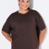 T-shirt αθλητικό oversized με κοντά μανίκια