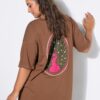 T-shirt με τύπωμα στο στήθος και την πλάτη