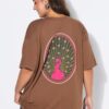 T-shirt με τύπωμα στο στήθος και την πλάτη