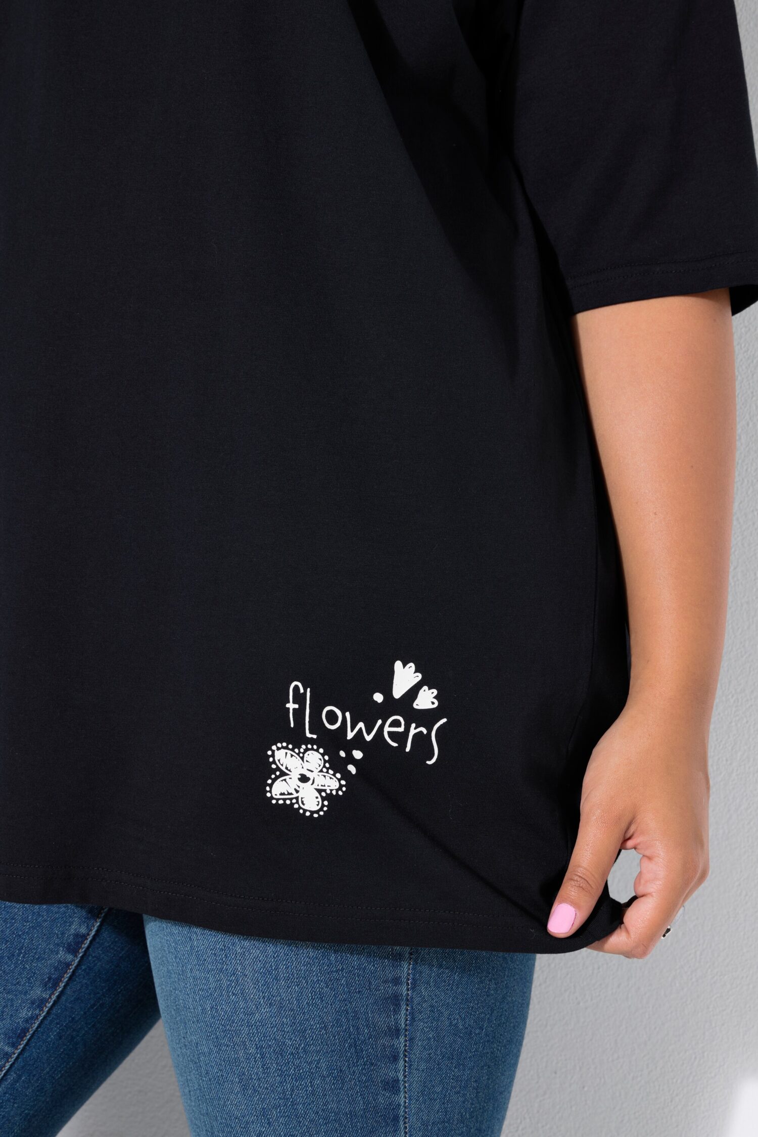 T-shirt oversized με φλοράλ τύπωμα