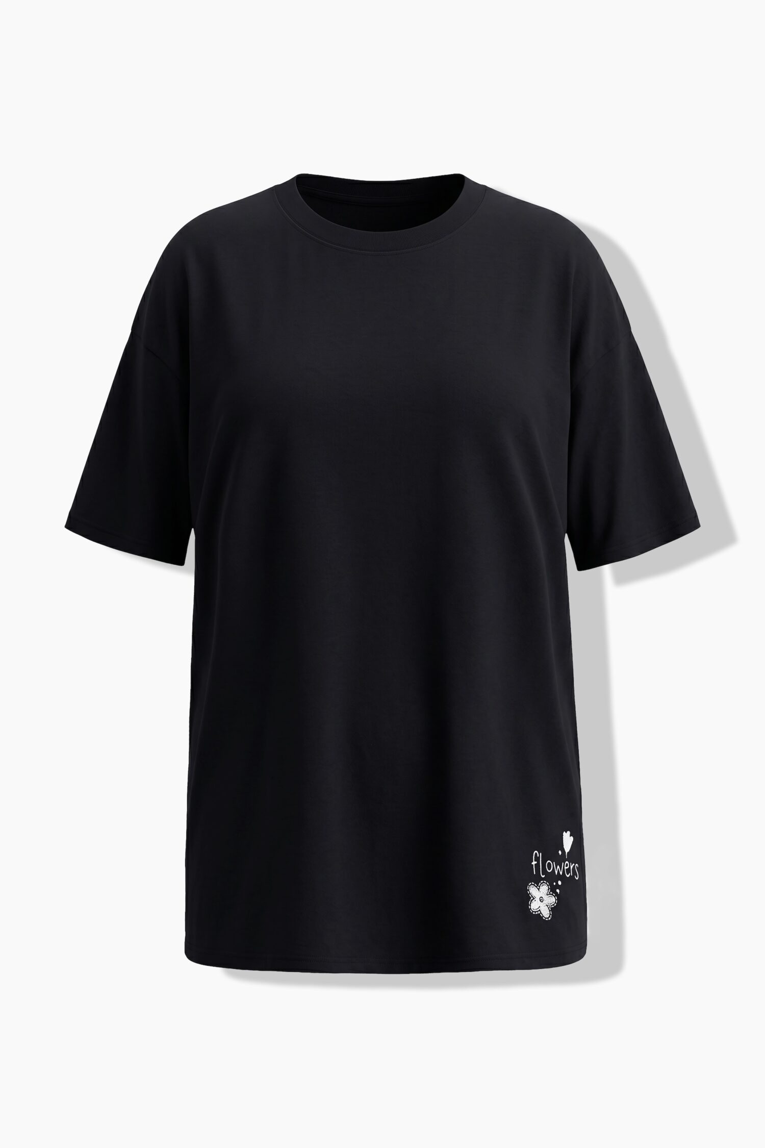 T-shirt oversized με φλοράλ τύπωμα