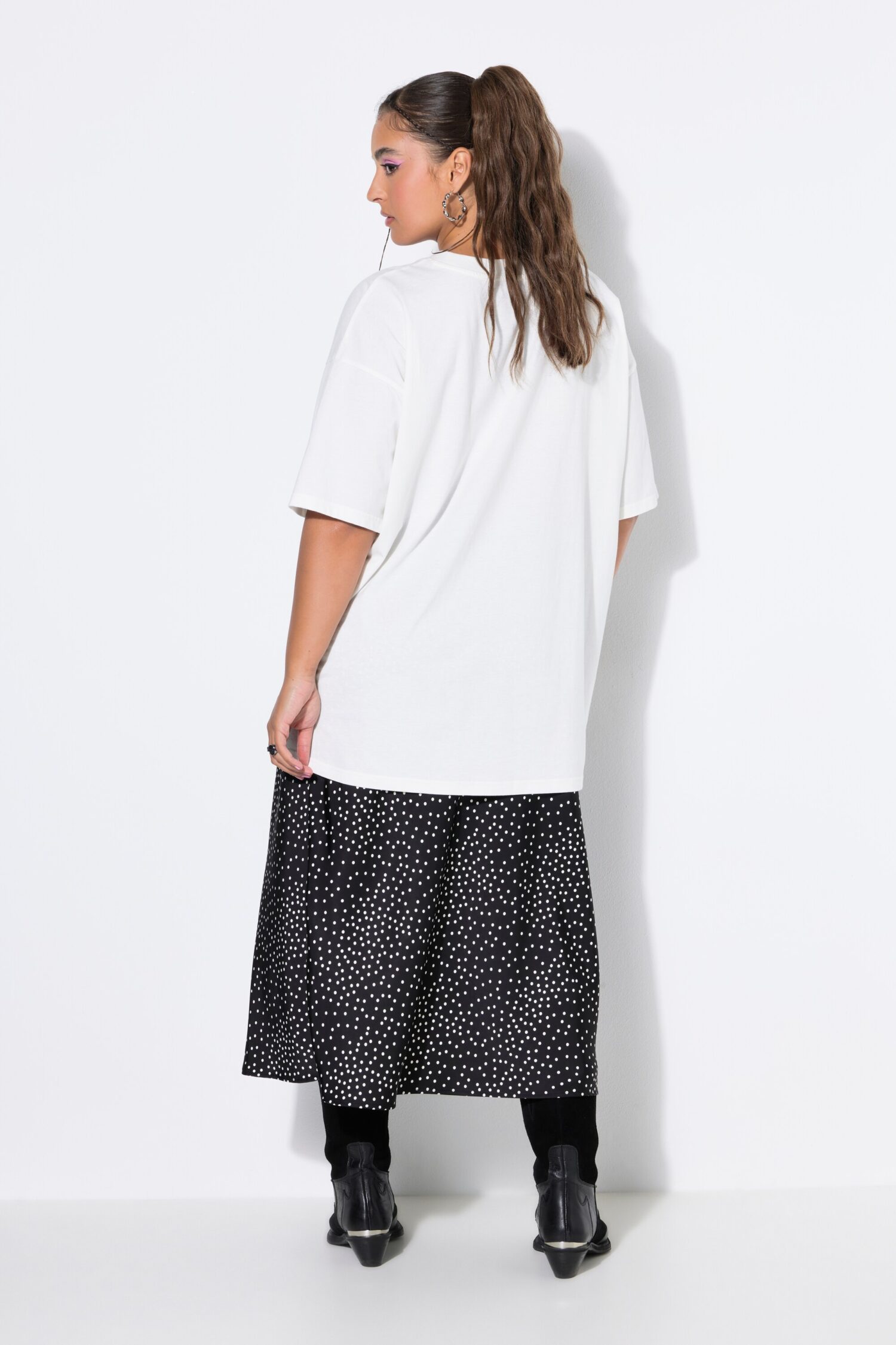 T-shirt oversized με σχέδιο coffee bar