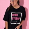T-shirt oversized με σχέδιο Open Studio