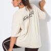 T-shirt oversized με σχέδιο στην πλάτη