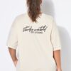 T-shirt oversized με σχέδιο στην πλάτη