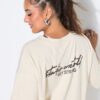 T-shirt oversized με σχέδιο στην πλάτη