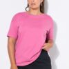 T-shirt oversized με στρογγυλή λαιμόκοψη
