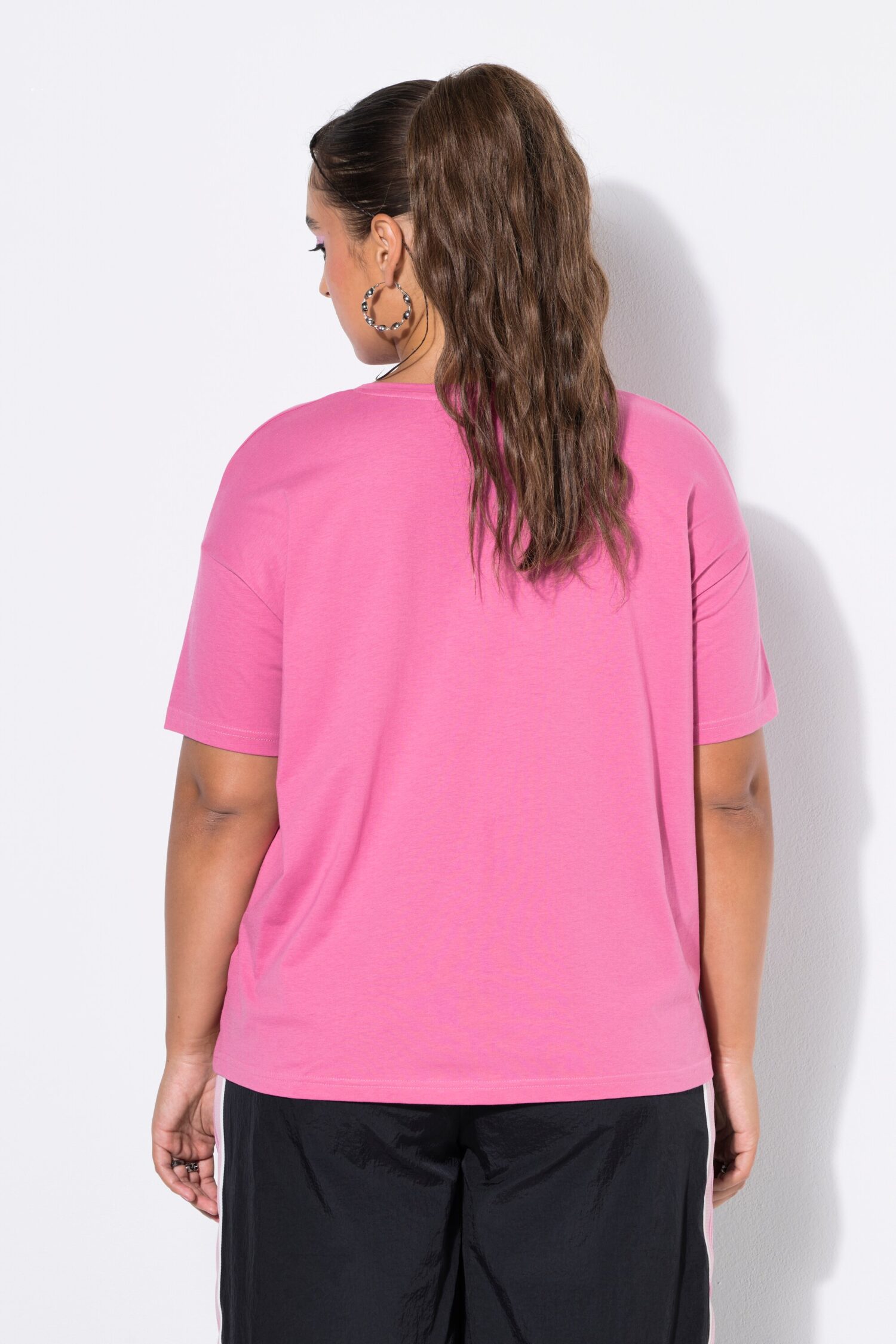 T-shirt oversized με στρογγυλή λαιμόκοψη