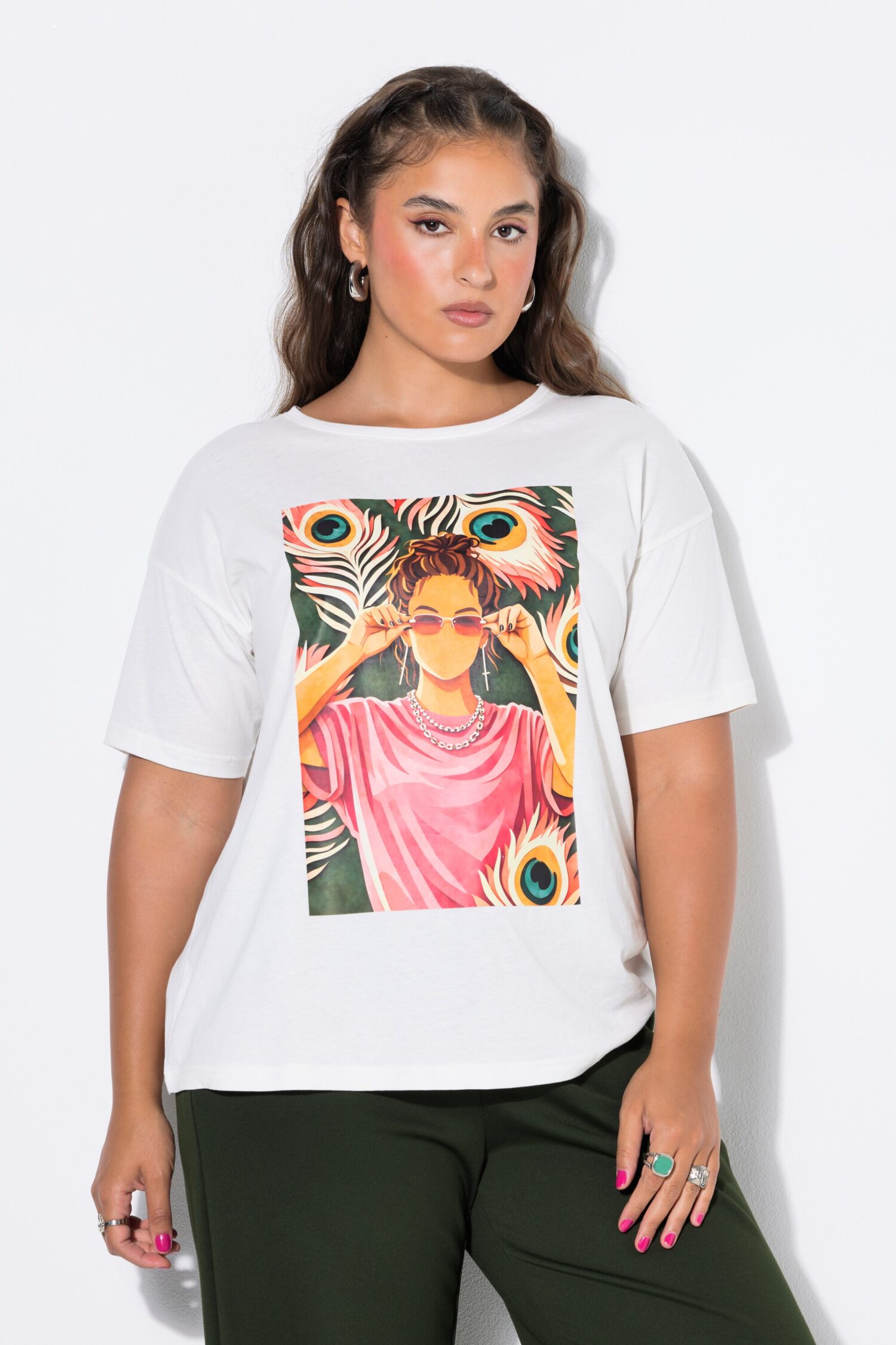 T-shirt oversized με τύπωμα