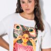 T-shirt oversized με τύπωμα