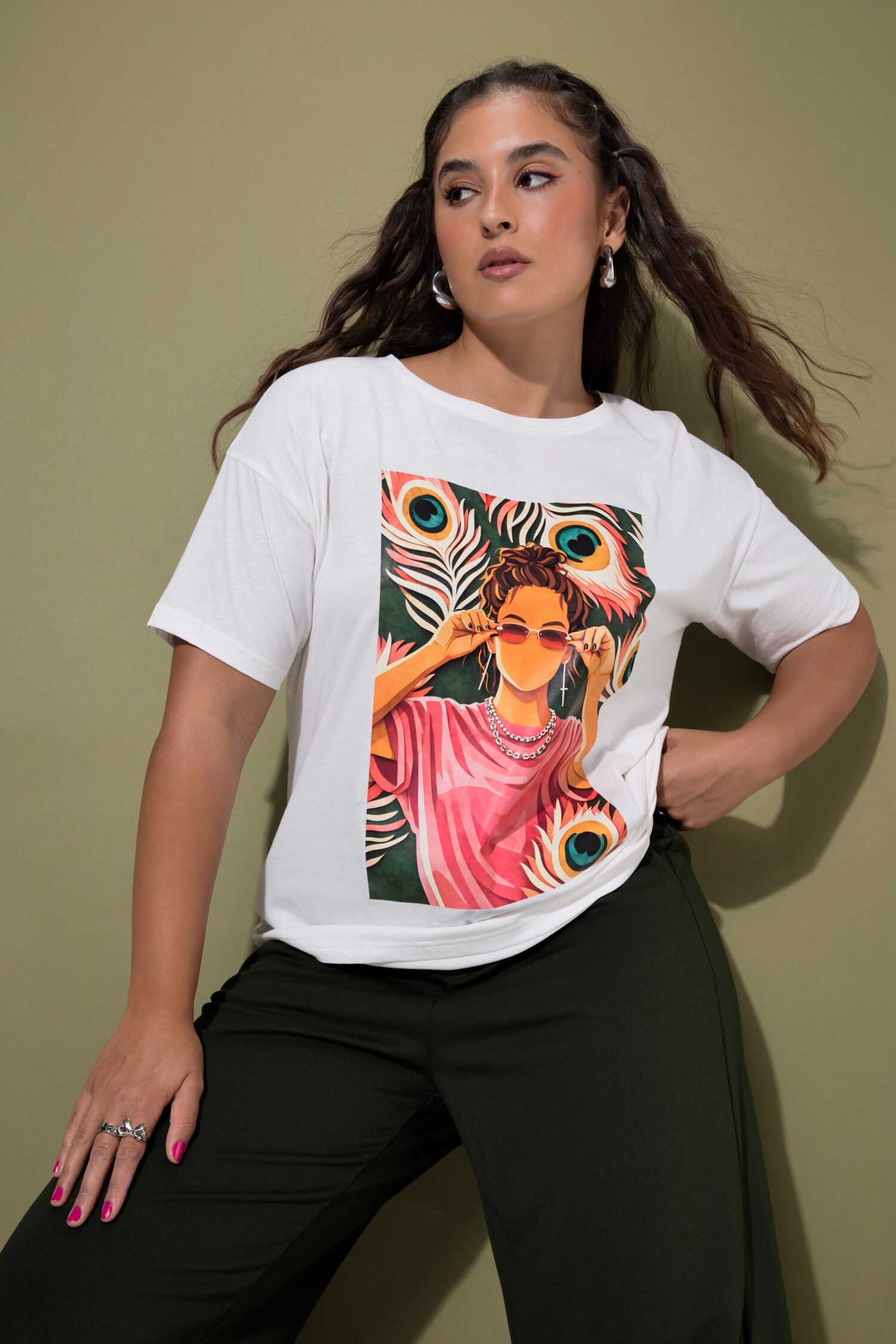 T-shirt oversized με τύπωμα