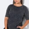 T-shirt oversized σε vintage look με washed effect
