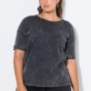 T-shirt oversized σε vintage look με washed effect