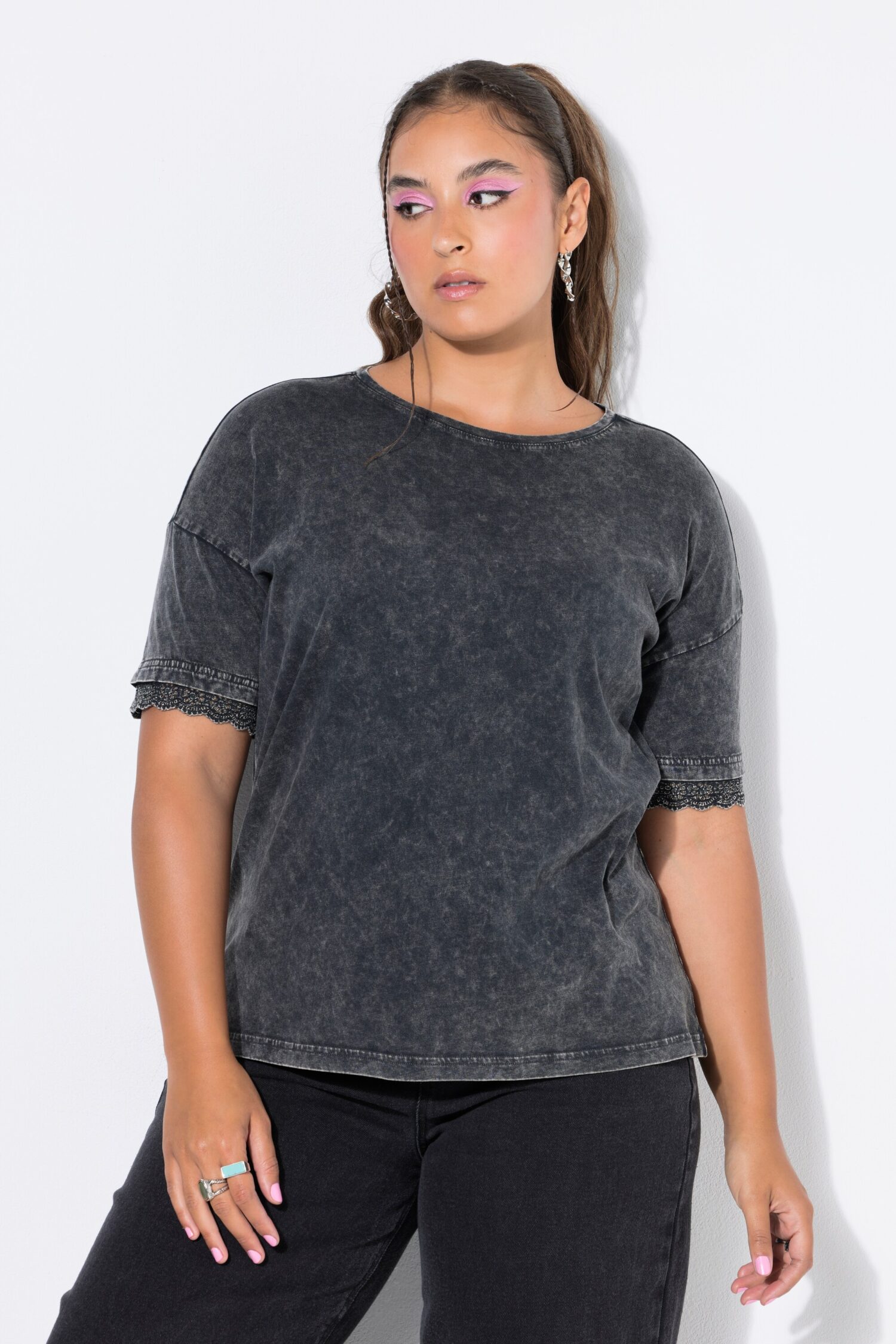 T-shirt oversized σε vintage look με washed effect
