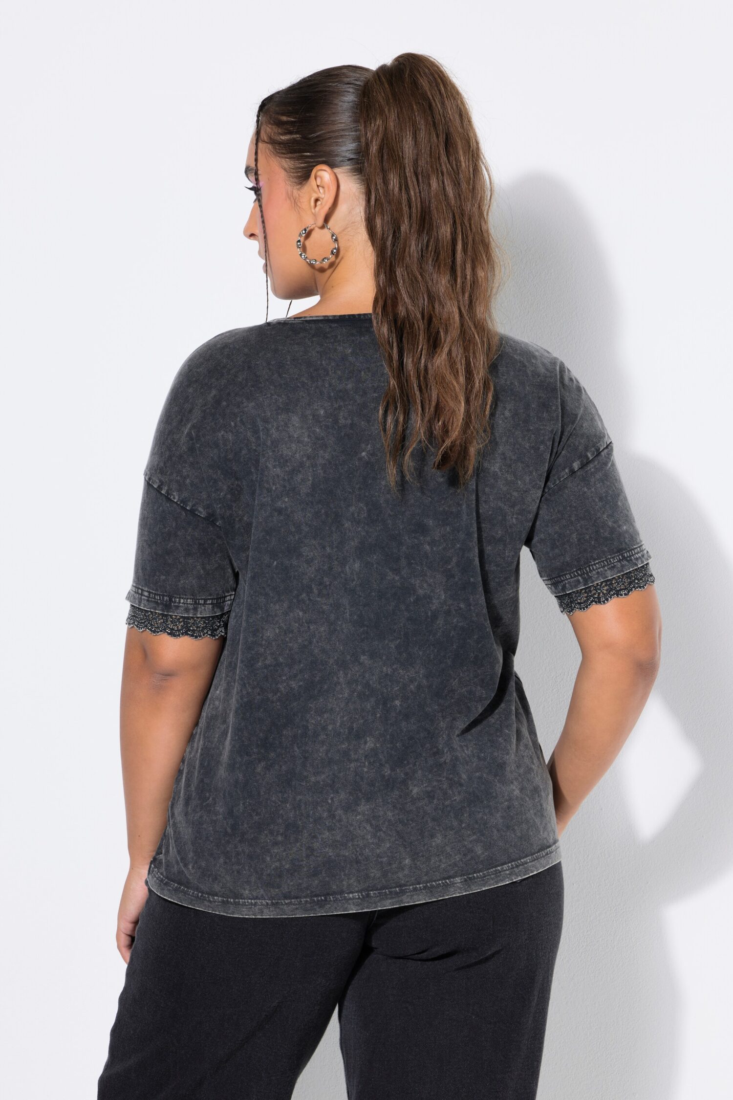 T-shirt oversized σε vintage look με washed effect