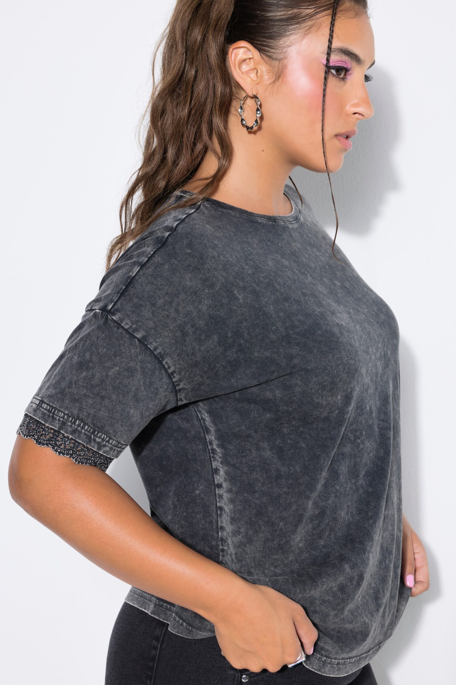 T-shirt oversized σε vintage look με washed effect