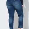 Τζιν παντελόνι με άνετη εφαρμογή mom fit και destroyed εφέ