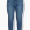 Τζιν παντελόνι mom fit με τσέπες