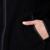 Ζακέτα fleece με φερμουάρ και λεπτομέρειες σε δερμάτινη όψη